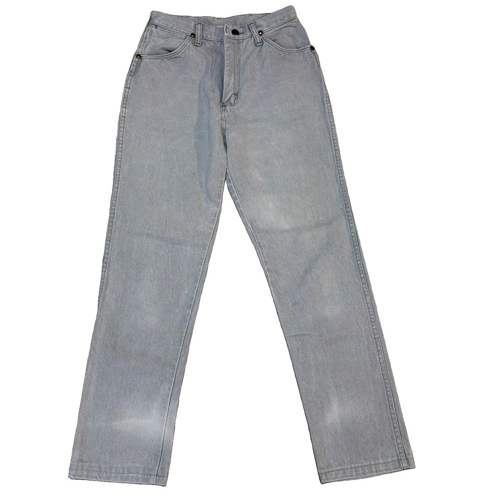 VTG Wrangler 80s Made in USA Jeans 13MGYM Womens 10 26x28 Gray High Rise Jean
